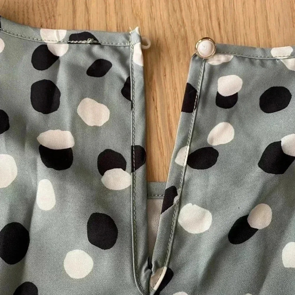 🆕Boho Trendy Sage Polka Dots Tiered Pocket Sleeveless Dress XL 🆕 - Picture 6 of 11